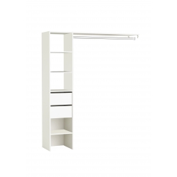 Dressing pour placard contemporain 160 cm coloris blanc Irene