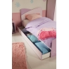 Tiroir de lit contemporain coloris rose Flocon