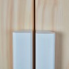 Armoire contemporaine en pin massif blanc Noemie