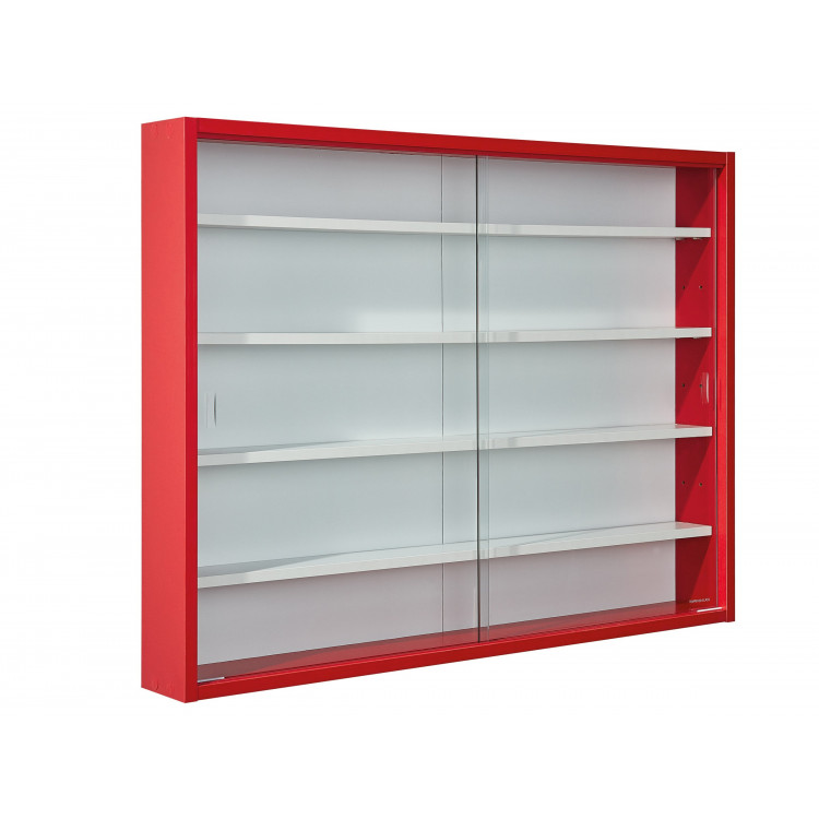 Vitrine contemporaine en bois rouge Carina Vitrine contemporaine en bois rouge Carina