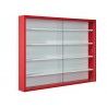 Vitrine contemporaine en bois rouge Carina