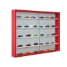 Vitrine contemporaine en bois rouge Carina
