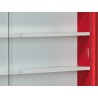 Vitrine contemporaine en bois rouge Carina