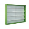 Vitrine contemporaine en bois vert Carina
