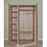 Armoire enfant contemporaine 131 cm coloris chêne Gisela