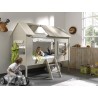 Lit cabane enfant contemporain coloris taupe Charline