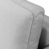 Canapé d'angle convertible contemporain en tissu gris Valerius
