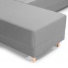 Canapé d'angle convertible contemporain en tissu gris Valerius