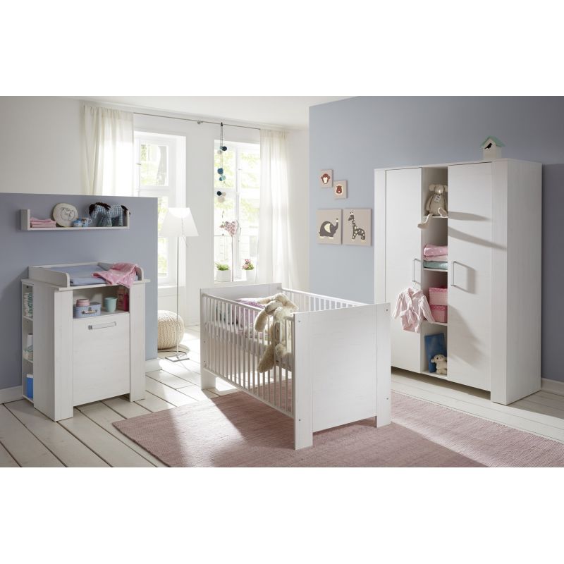 Chambre Bebe Contemporaine En Pin Blanc Marinette Chambre Bebe Contemporaine En Pin Blanc Marinette