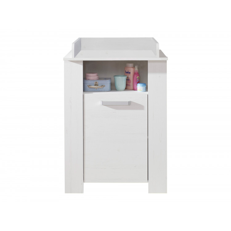 Commode à langer contemporaine en pin blanc Marinette