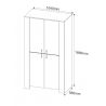 Armoire enfant contemporaine 104 cm en pin blanc Marinette