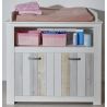 Commode à langer contemporaine en pin blanc Deborah