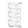Etagère design 5 compartiments coloris chêne Albi