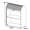 Meuble de rangement de bureau coloris blanc Belma