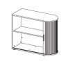 Meuble de rangement de bureau coloris blanc Belma