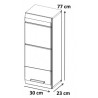 Meuble haut de salle de bain design 1 porte coloris blanc Kyrios