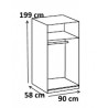 Armoire contemporaine 2 portes coloris blanc Adagio
