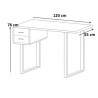 Bureau design bois & métal coloris blanc Calie