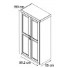 Armoire en pin massif blanche Kona