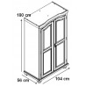 Armoire en pin massif blanche Hada