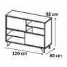 Armoire de bureau design coloris blanc repro/chêne Marco