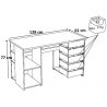 Bureau contemporain coloris chêne/gris Elfie