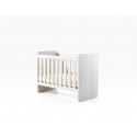 Lit bébé évolutif contemporain coloris chêne blanchi Yalta