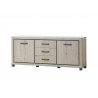 Buffet/bahut contemporain coloris chêne clair Freddy