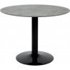 Table basse contemporaine en bois et métal noir Ø 105 cm Jeff