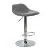 Tabouret de bar design en PU gris (lot de 2) Mattie