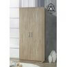 Armoire contemporaine en bois coloris chêne clair 2 portes Océane II