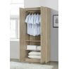 Armoire contemporaine en bois coloris chêne clair 2 portes Océane II