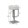 Tabouret de bar design en PU blanc Matisse