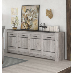 Buffet/bahut contemporain coloris chêne gris Talisman