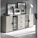 Buffet/bahut contemporain gris clair Mirella