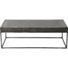 Table basse rectangulaire design en bois massif coloris gris antique Florent