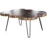 Table basse contemporaine à 6 troncs en bois massif d’acacia Antoine