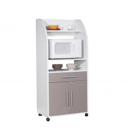 Desserte de cuisine contemporaine blanc/taupe Pistou