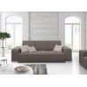 Canapé design 3 places en cuir beige Sofiane