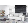 Fauteuil design 1 place en tissu gris clair Sofiane