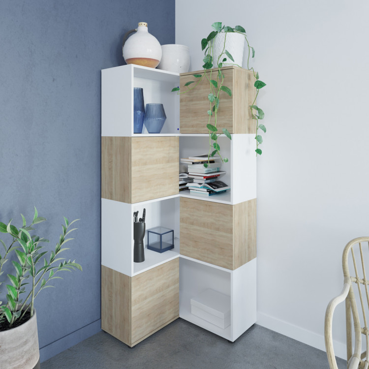 Bibliothèque d'angle contemporaine Alfonso Matelpro