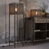 Lampe de table vintage carrée en métal gris Manon