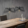 Suspension industrielle en métal gris 2 lampes Ø 40 cm Hélène