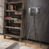 Lampadaire vintage en métal gris Anaelle