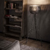 Lampadaire vintage en métal gris Anaelle