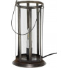 Lampe de table vintage en métal gris ancien Lily
