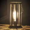 Lampe de table vintage en métal gris ancien Lily