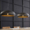 Lustre industriel en métal noir 2 lampes Ø 53 cm Ninon