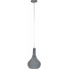 Suspension industrielle en métal gris Ø 25 cm Esther