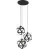 Suspension vintage en métal noir 3 lampes Salomé